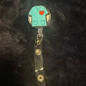 Cute scrub top badge reel